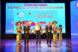 SANVINEST KHÁNH HÒA ĐƯỢC TRAO GIẢI THƯỞNG SẢN PHẨM VÀNG VÌ SỨC KHỎE CỘNG ĐỒNG LẦN THỨ 5 LIÊN TIẾP