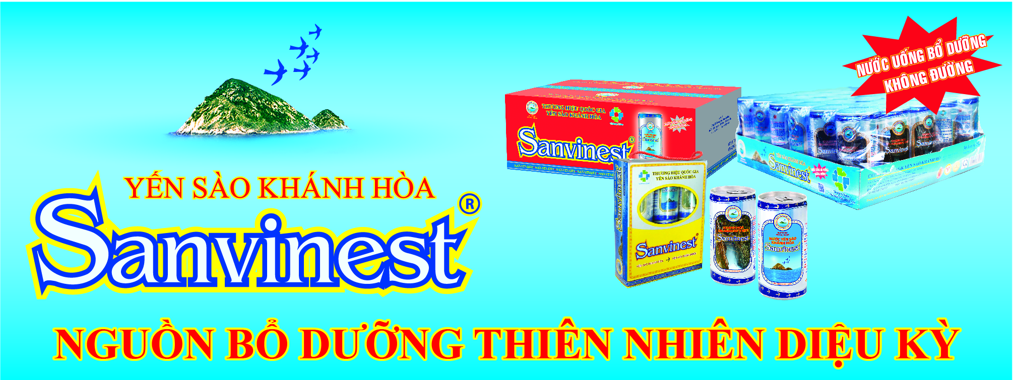 Nước Yến sào Sanvinest Khánh Hòa không đường đóng lon