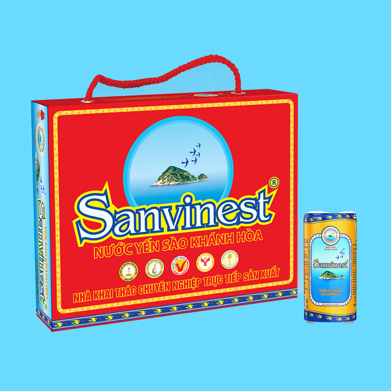 Nước Yến sào Sanvinest Khánh Hòa hộp 10 lon 190ml - 121H10