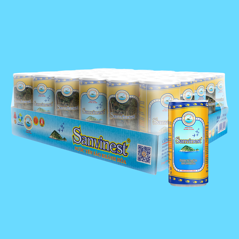 Nước Yến sào Khánh Hòa Sanvinest khay 30 lon 190ml - 121K30