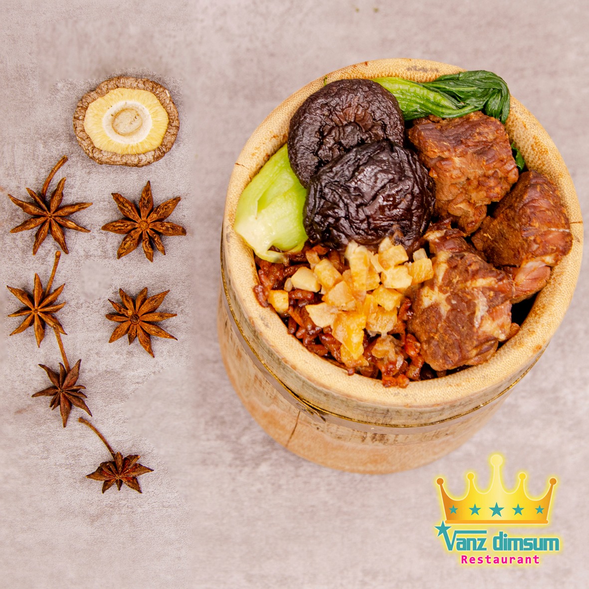 Cơm bò kho hấp ống tre