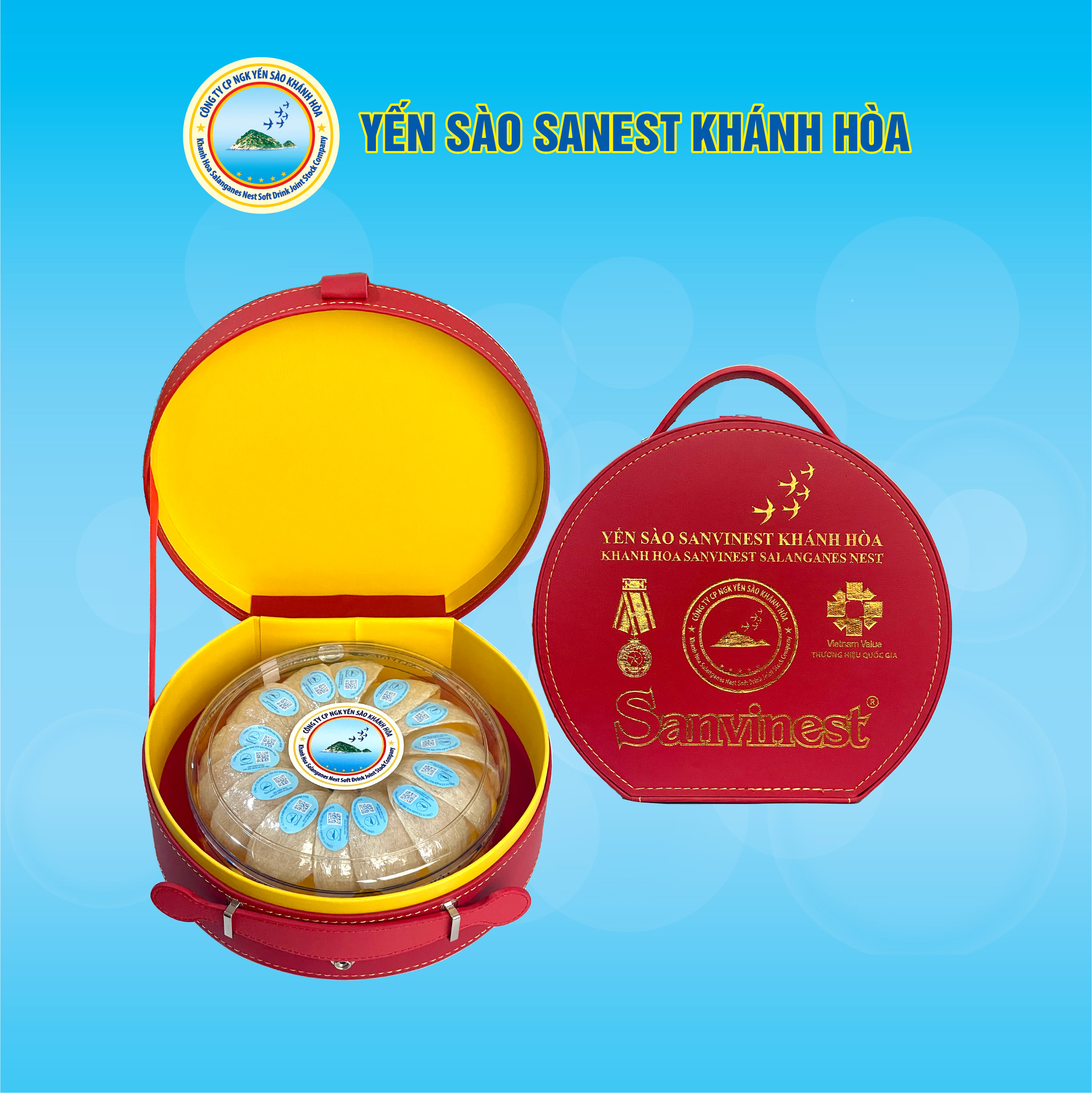Yến sào Sanvinest Khánh Hòa chính hiệu tinh chế dạng tổ Hộp 100g - S610