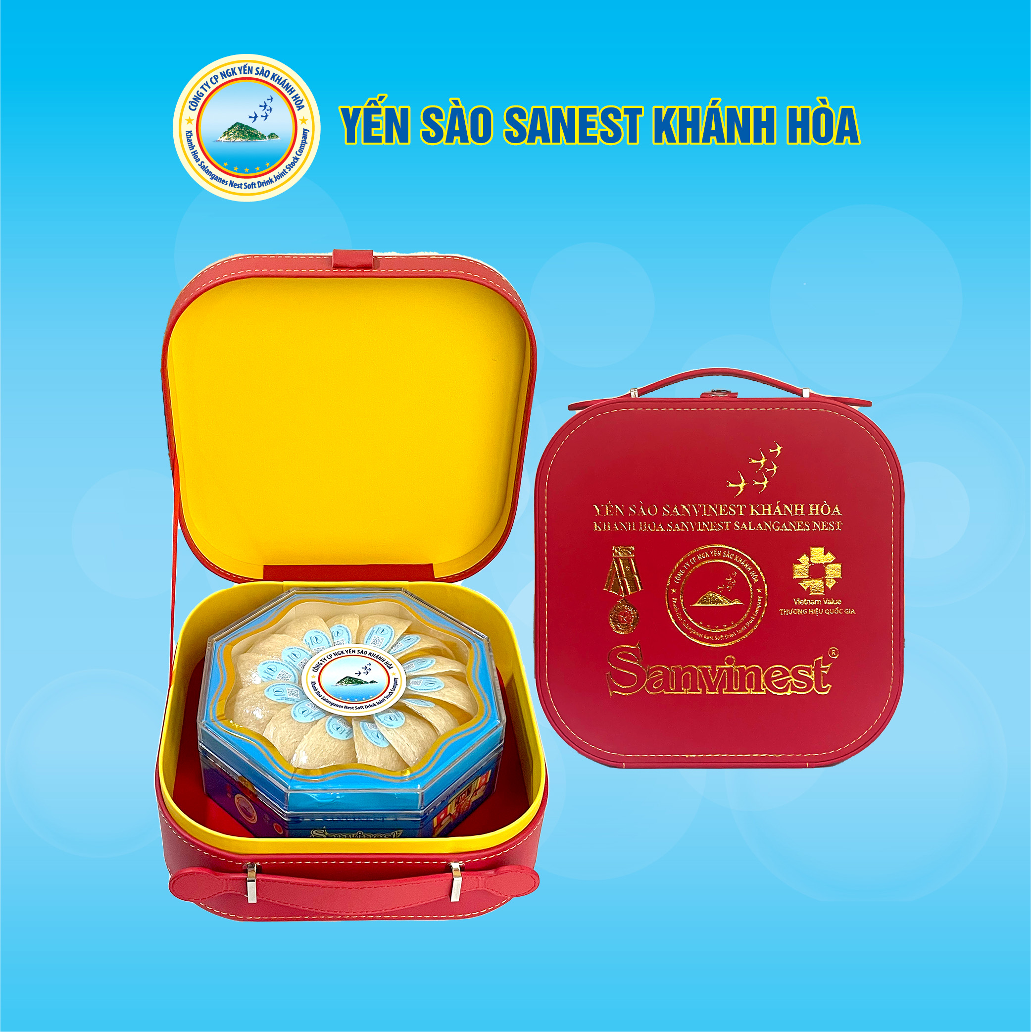 Yến sào Sanvinest Khánh Hòa chính hiệu tinh chế dạng tổ Hộp 100g - SV610