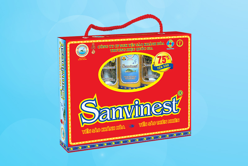 Nước Yến sào Sanvinest Khánh Hòa hộp 10 lon 190ml - S121H10