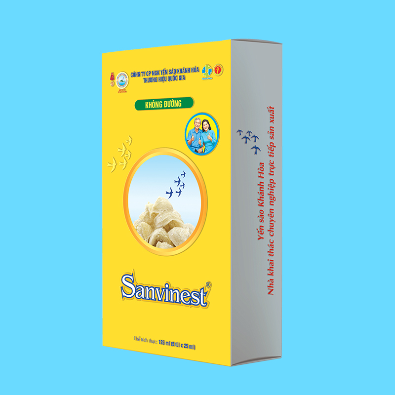 Tinh chất Yến sào Khánh Hòa Sanvinest dành cho người cao tuổi không đường hộp 5 túi 25ml TC505H05