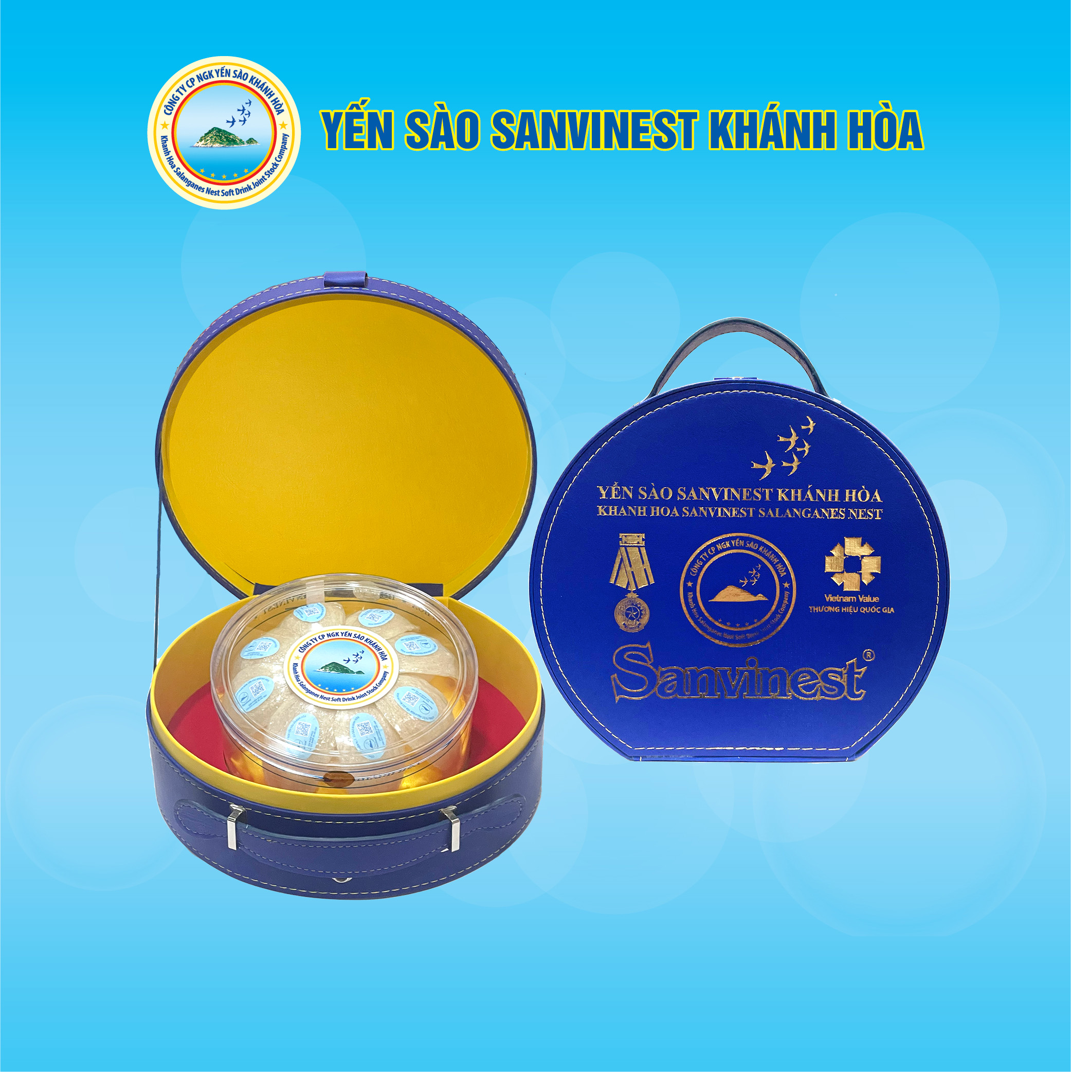 Yến sào Sanvinest Khánh Hòa chính hiệu tinh chế dạng tổ Hộp 50g - S650