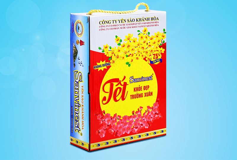 Nước Yến sào Sanvinest Khánh Hòa không đường hộp 6 lon 190ml - 125H6