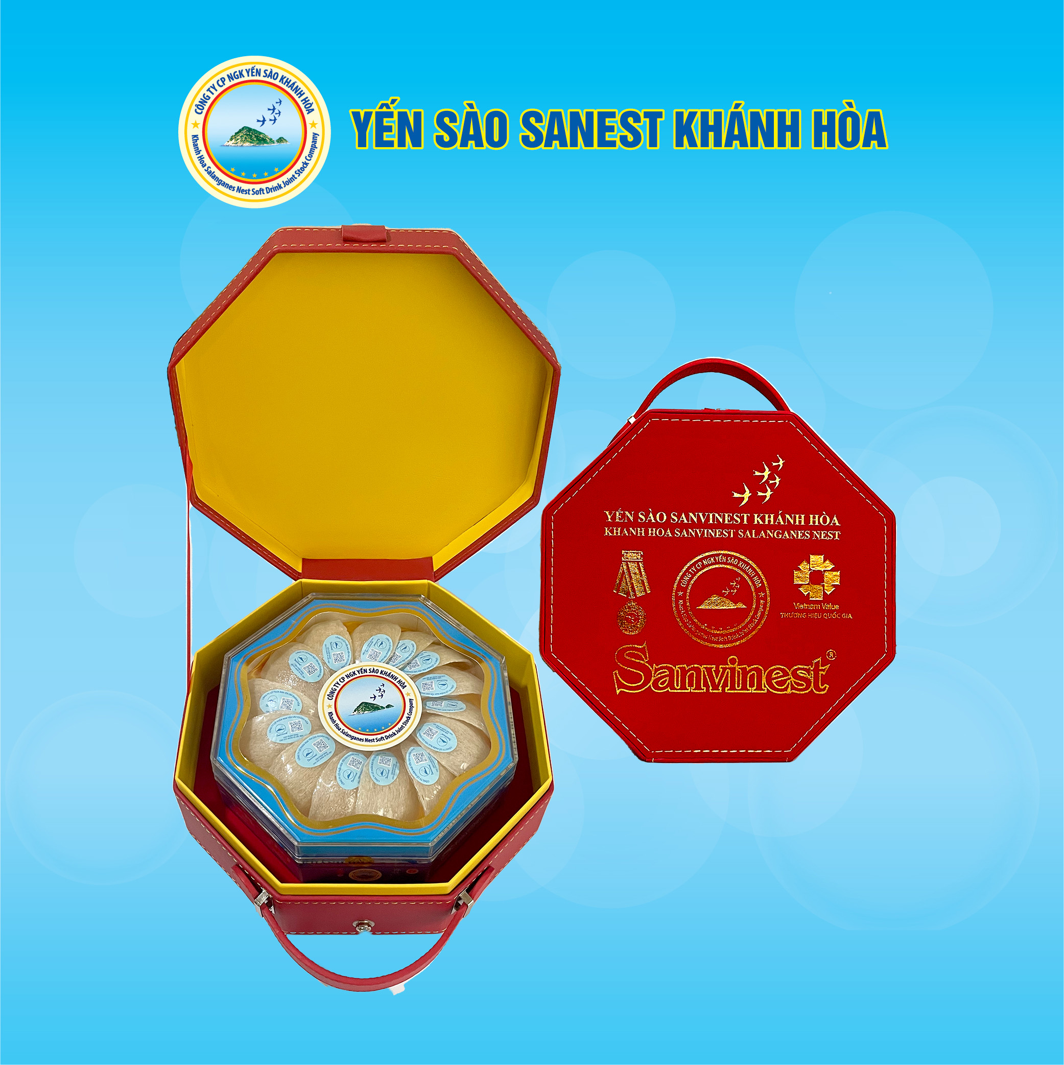 Yến sào Sanvinest Khánh Hòa chính hiệu tinh chế dạng tổ Hộp 100g - SN610