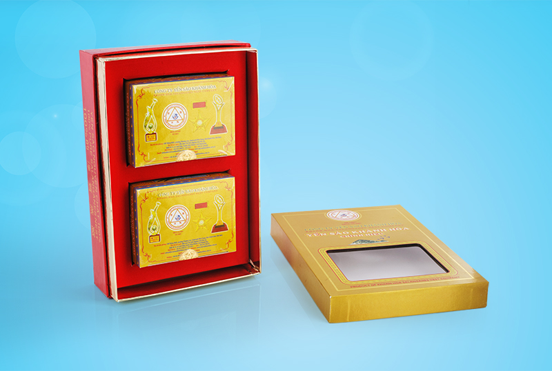 YẾN SÀO ĐẢO THIÊN NHIÊN TINH CHẾ HỘP QUÀ TẶNG 2 HỘP 3G - 011G2