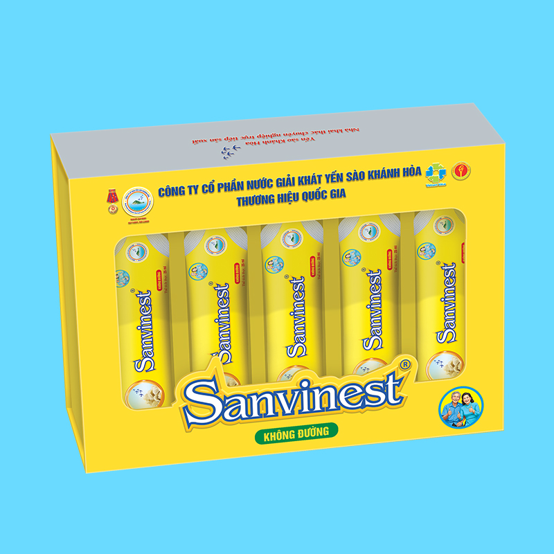 Tinh chất Yến sào Khánh Hòa Sanvinest không đường dành cho người cao tuổi hộp quà tặng 20 túi 25ml-QTC505H20