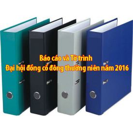Nội dung các Báo cáo và Tờ trình của Đại hội đồng cổ đông thường niên năm 2016