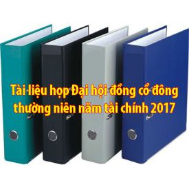 Tài liệu họp Đại hội đồng cổ đông thường niên năm tài chính 2017