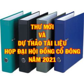 SKV. Thư mời và dự thảo tài liệu họp Đại hội đồng cổ đông thường niên năm tài chính 2021