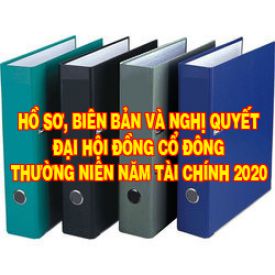 SKV. Hồ sơ, Biên bản và Nghị quyết Đại hội đồng cổ đông thường niên năm tài chính 2020