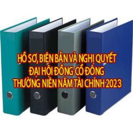 SKV. Hồ sơ, Biên bản và Nghị quyết Đại hội đồng cổ đông thường niên năm tài chính 2023